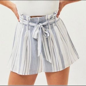 Pacsun Striped Paper Bag Shorts